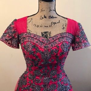 CUSTOM MADE PINK MIDI DRESS